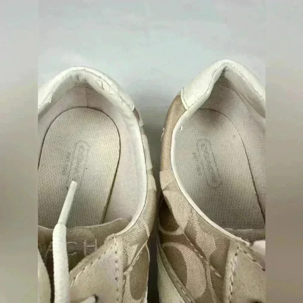 Coach Q582 Jayme Signature Shoes 8.5 Beige - Picture 3 of 8